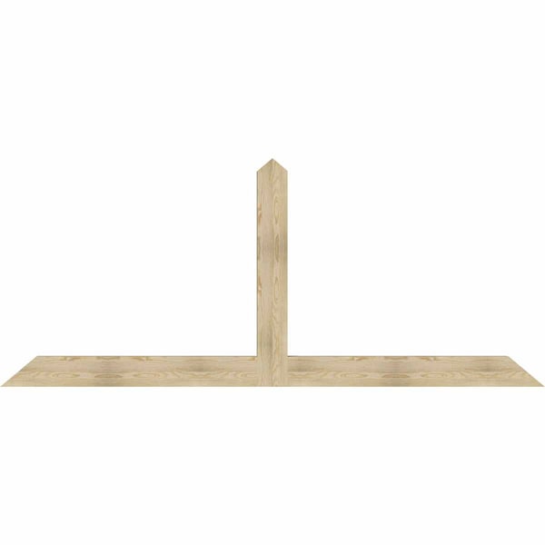 Ekena Millwork Portland Rough Sawn Timber Gable Bracket, Douglas Fir, 108"W x 45"H x 4"D x 6"F, 10/12 Pitch GBW108X45X0406POR00RDF - main